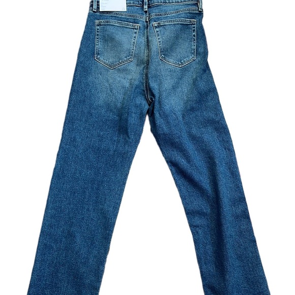 Women’s Loft The Straight High Rise Button Front Petite NWT Size 29 Denim Jeans - Picture 1 of 3